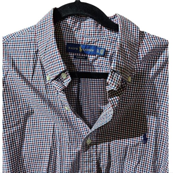 RALPH LAUREN Checkered Button Down Shirt - Size XL - Picture 3 of 6